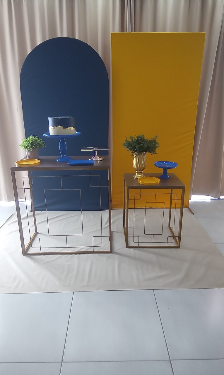 Azul Escuro E Mostarda 6 - Cenário Mágico Festa