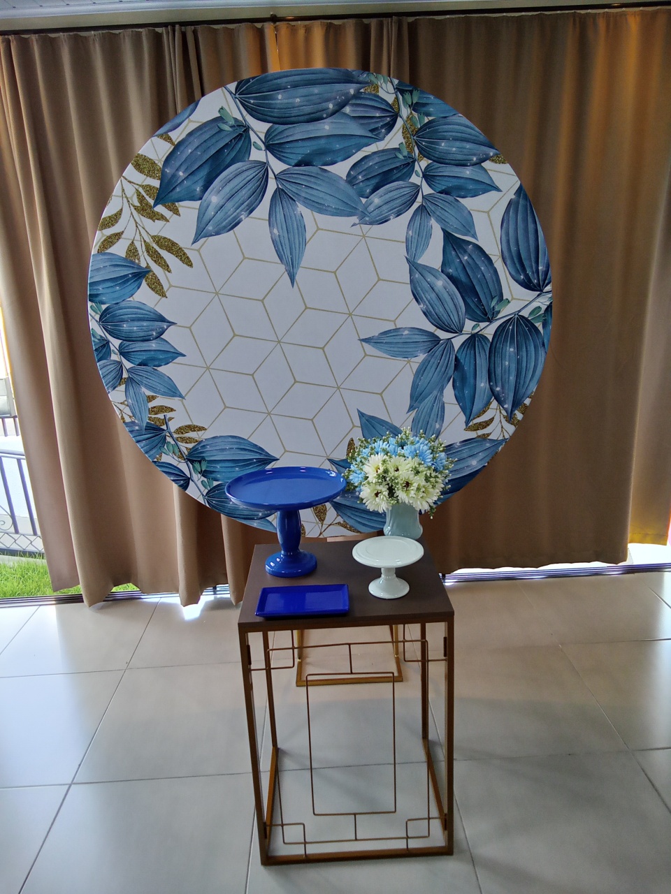 Azul Folhagem 2 - Cenário Mágico Festa