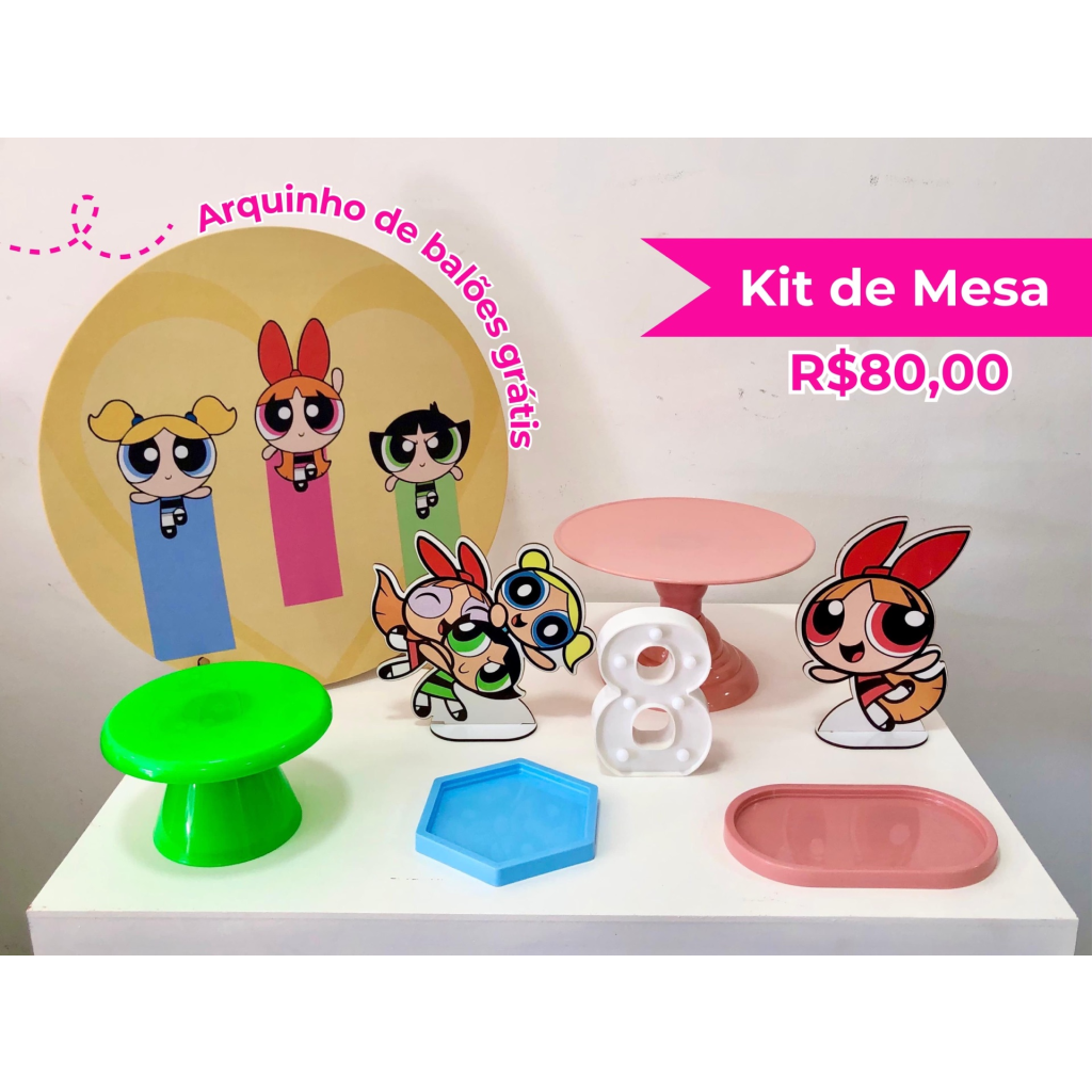 Kit de Mesa Meninas Super Poderosas - Creare Decorações 
