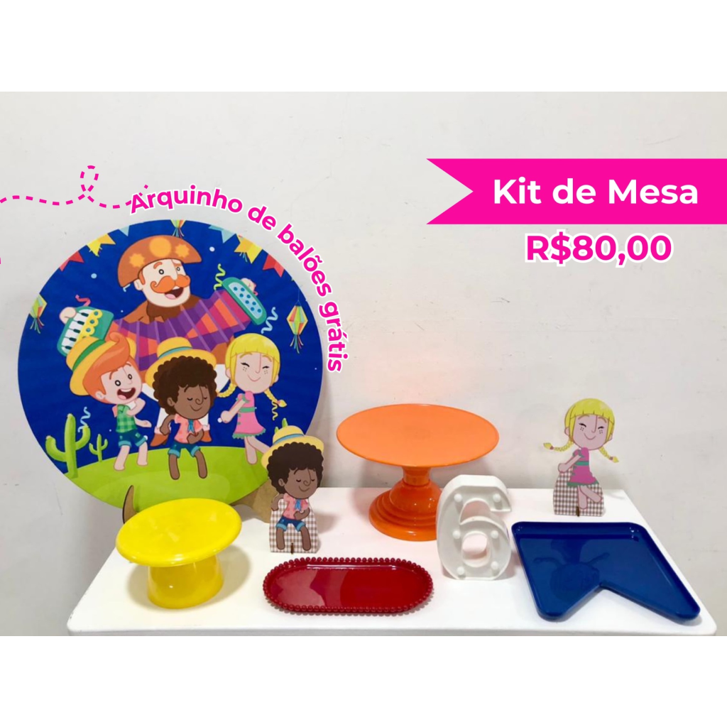 Kit de Mesa Arraiá Do Bita - Creare Decorações 