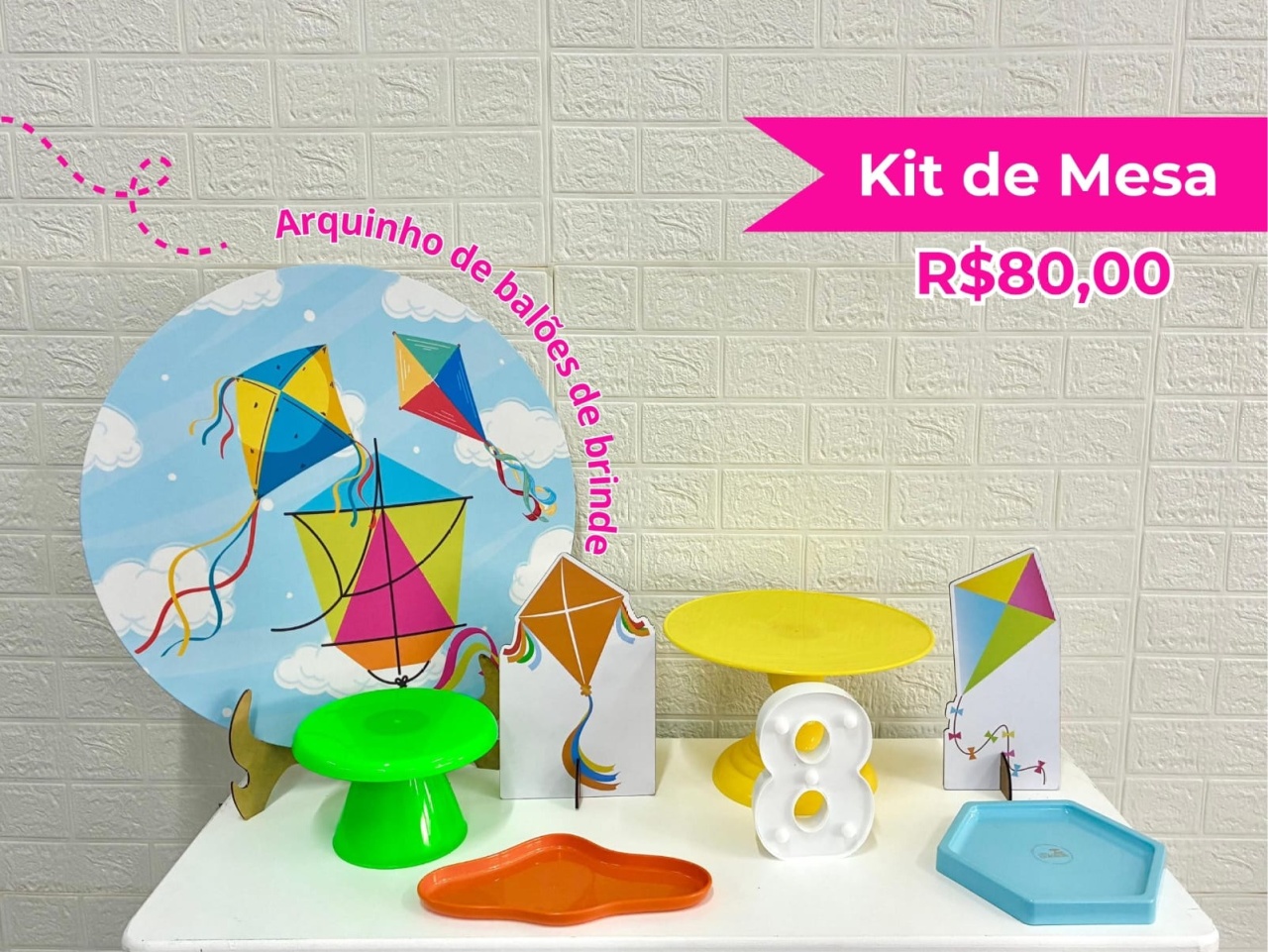 Kit de Mesa Pipas  - Creare Decorações 