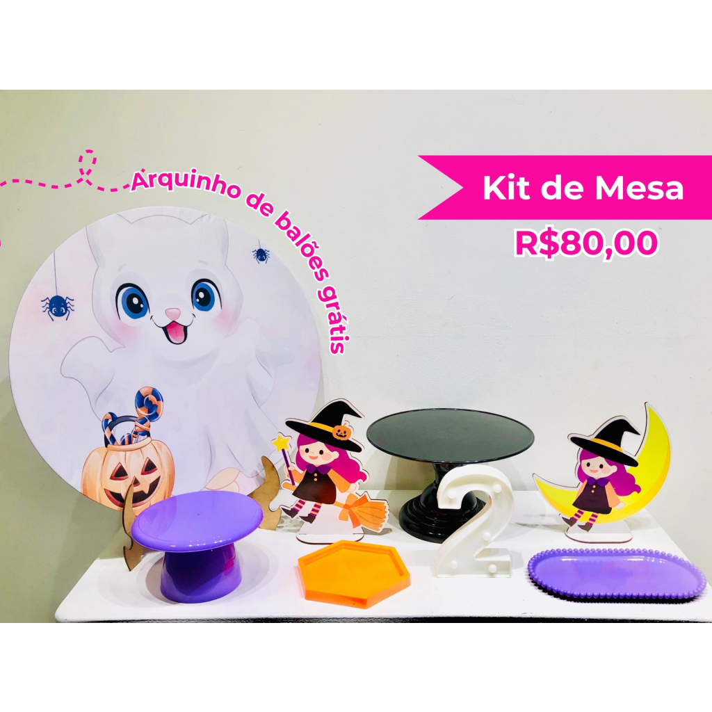 Kit de Mesa Halloween Menina - Creare Decorações 