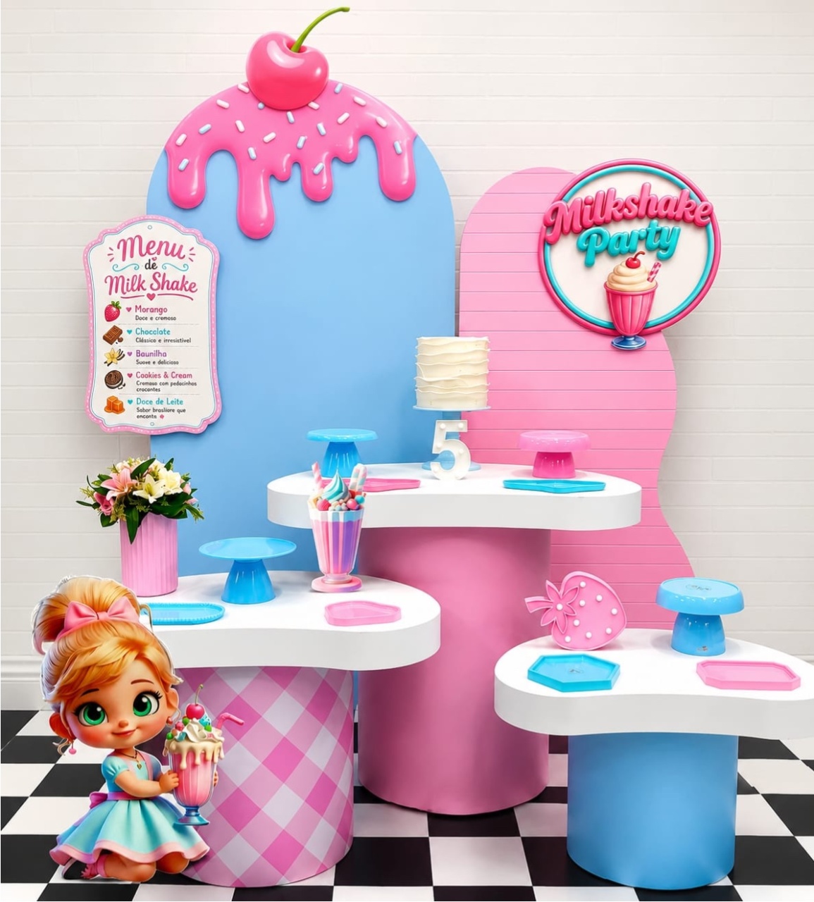 Milk Shake Party - Coleção Orgânica P Plus - Creare Decorações 