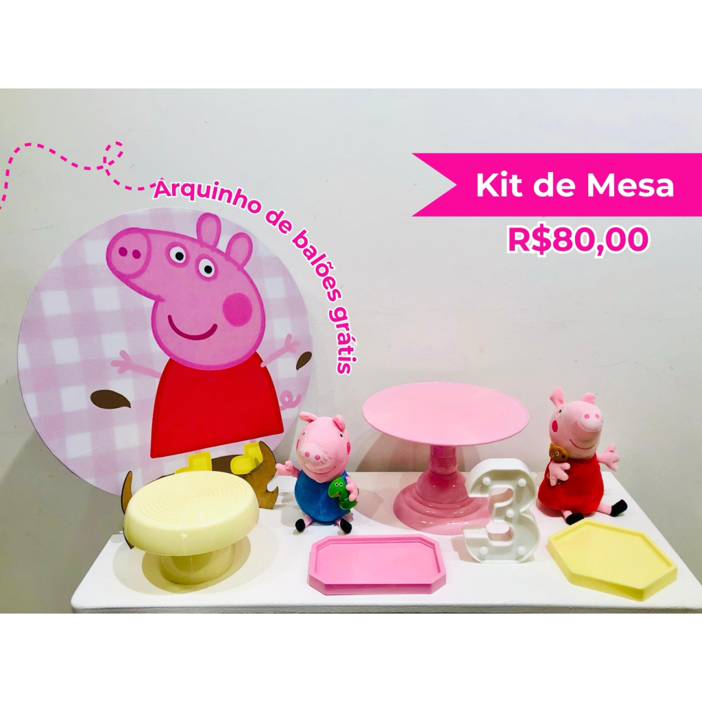 Kit de Mesa Peppa Pig - Creare Decorações 