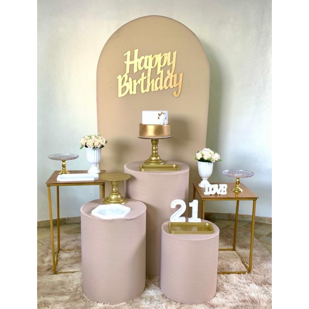 Bege, Dourado E Branco  - Creare Decorações 