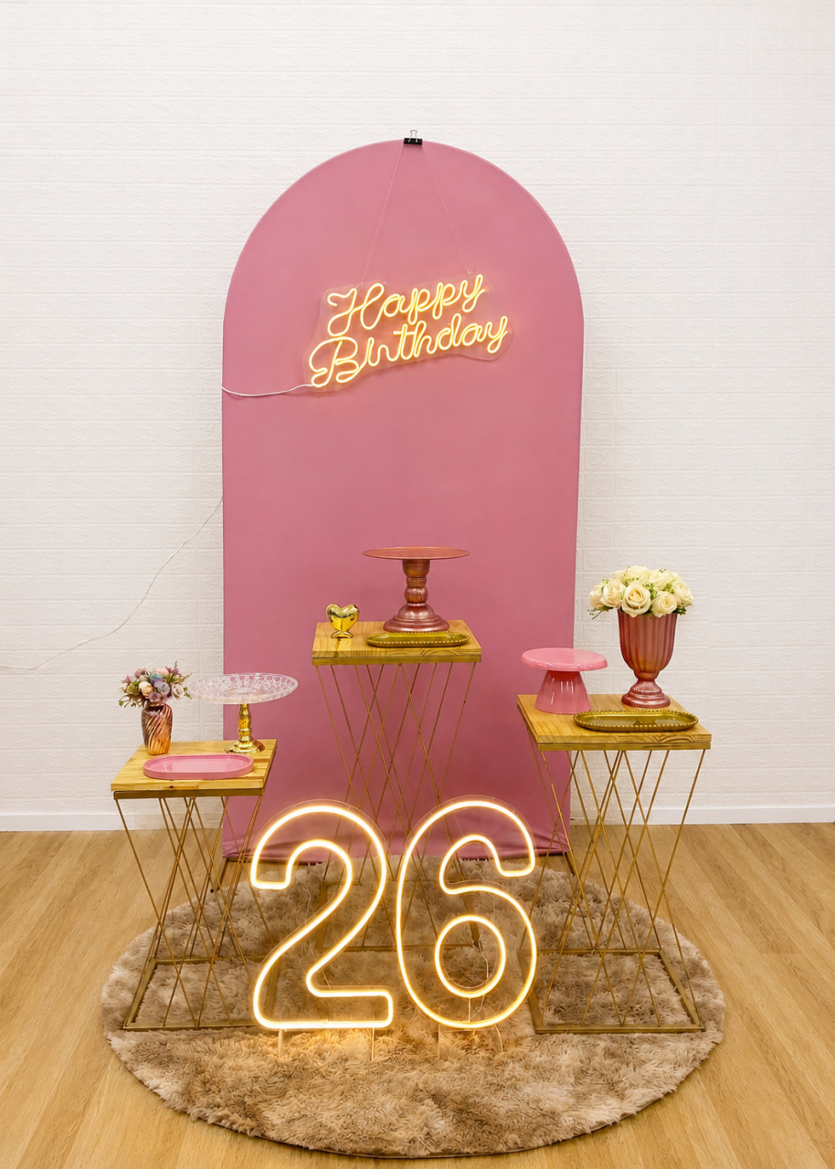 Rose Com Dourado - Composição - Creare Decorações 