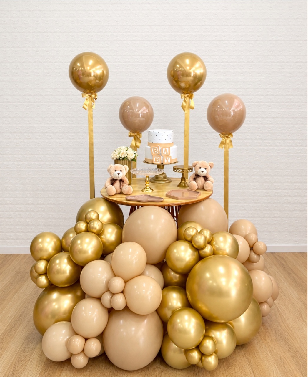 Sublime Bege E Dourado - Coleção Vime - Creare Decorações 