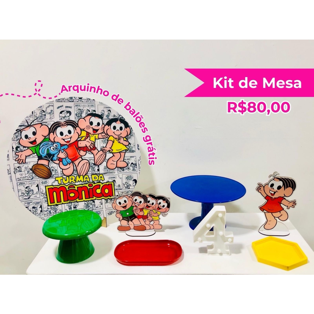 Kit de Mesa Turma da Mônica - Creare Decorações 