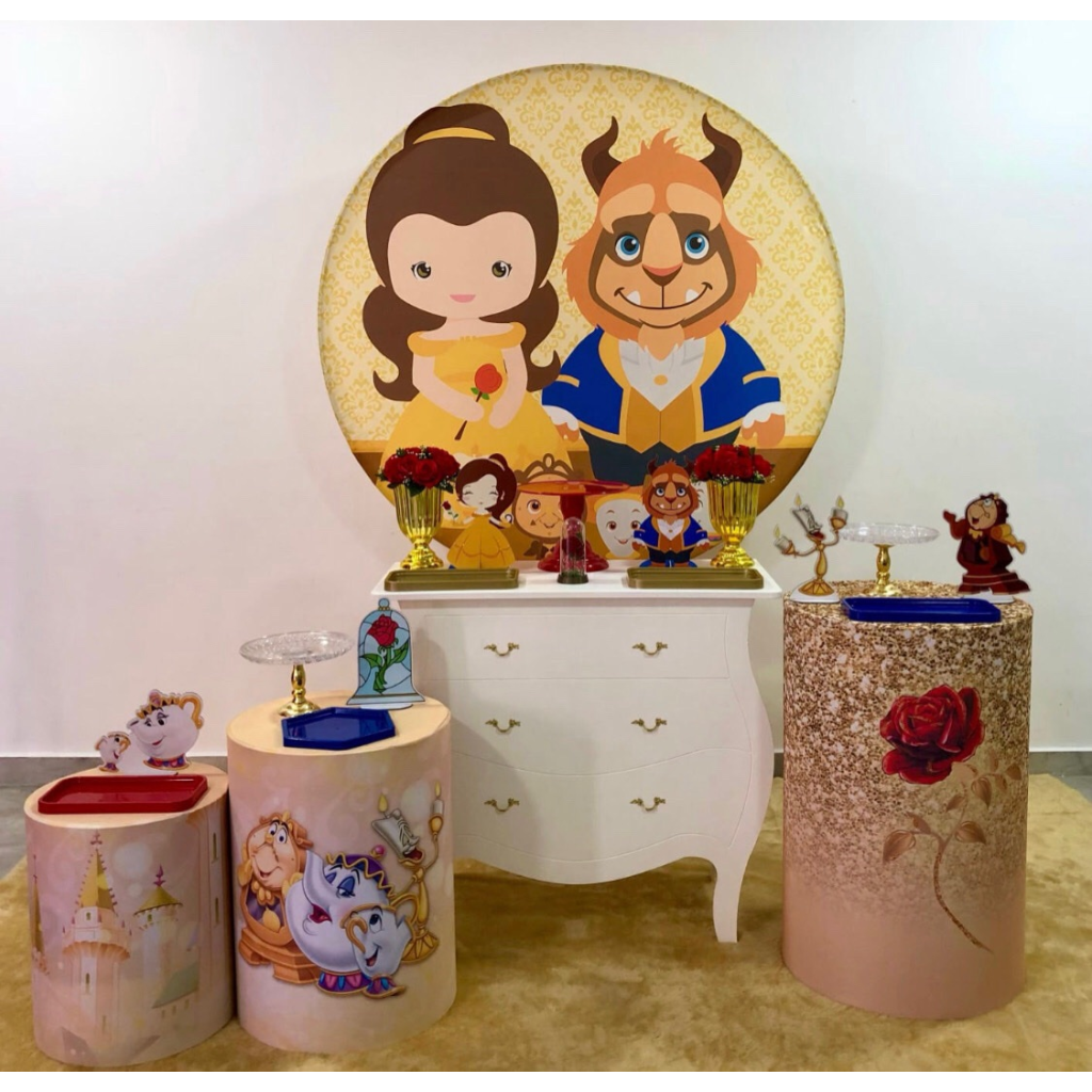 Bela E A Fera Cute - Kit 2 - Creare Decorações 