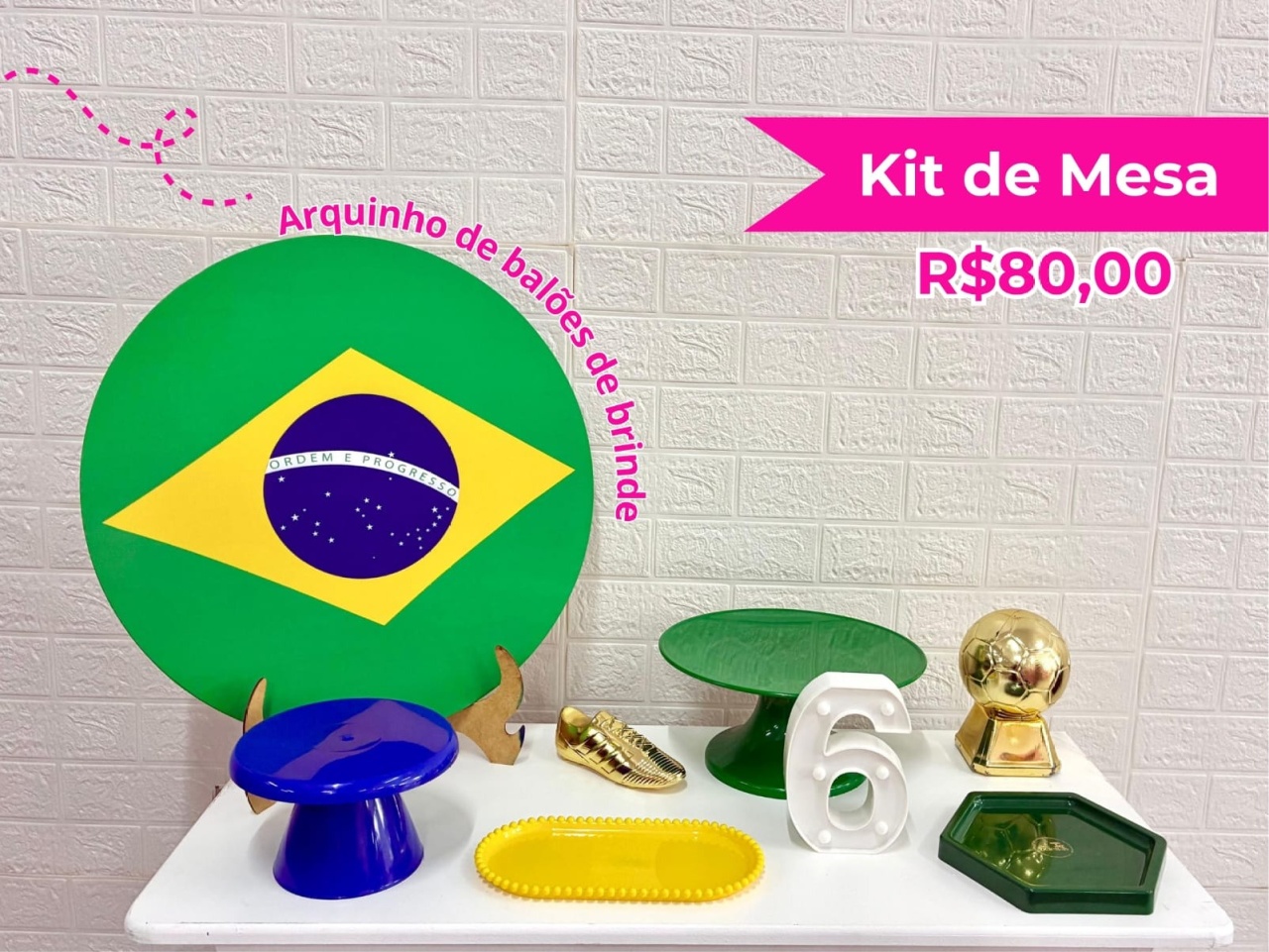 Kit de Mesa Brasil - Creare Decorações 