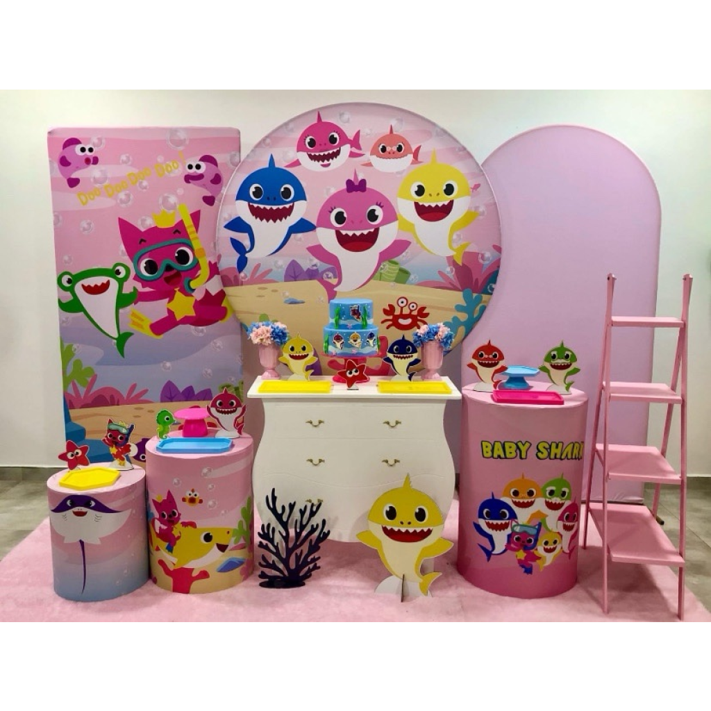 Baby Shark Menina Kit 4 - Creare Decorações 