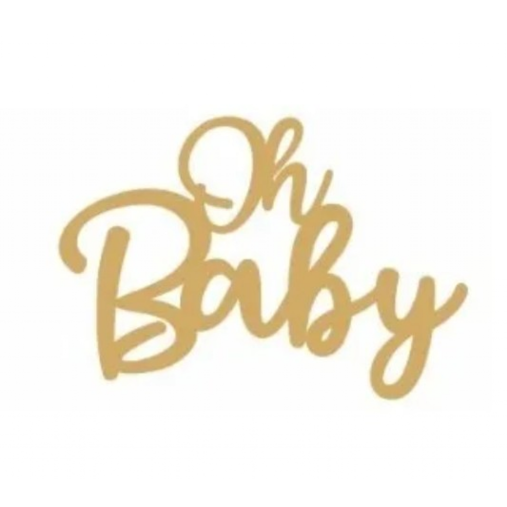 Plaquinha Mdf Oh Baby - Creare Decorações 