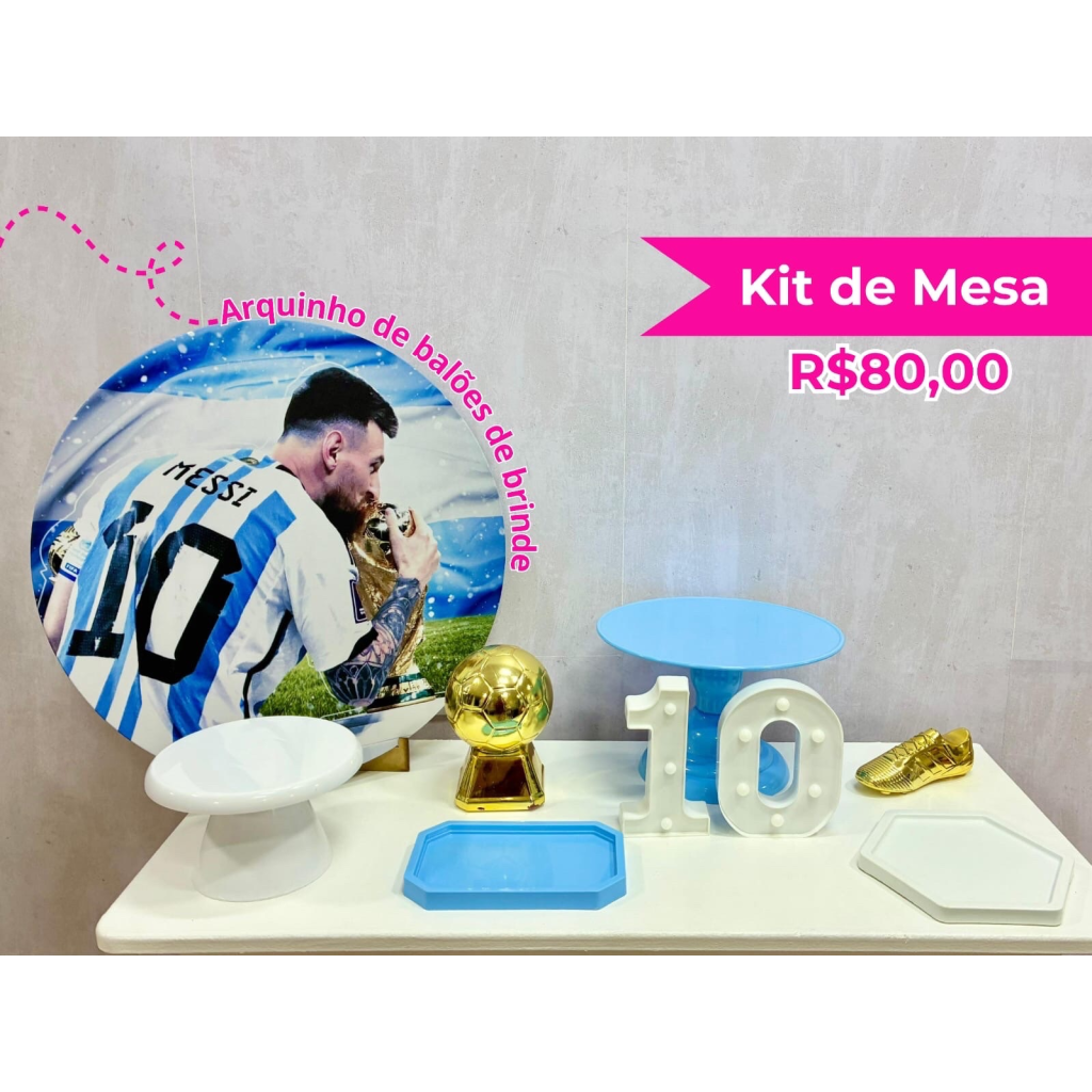 Kit de Mesa Messi - Creare Decorações 