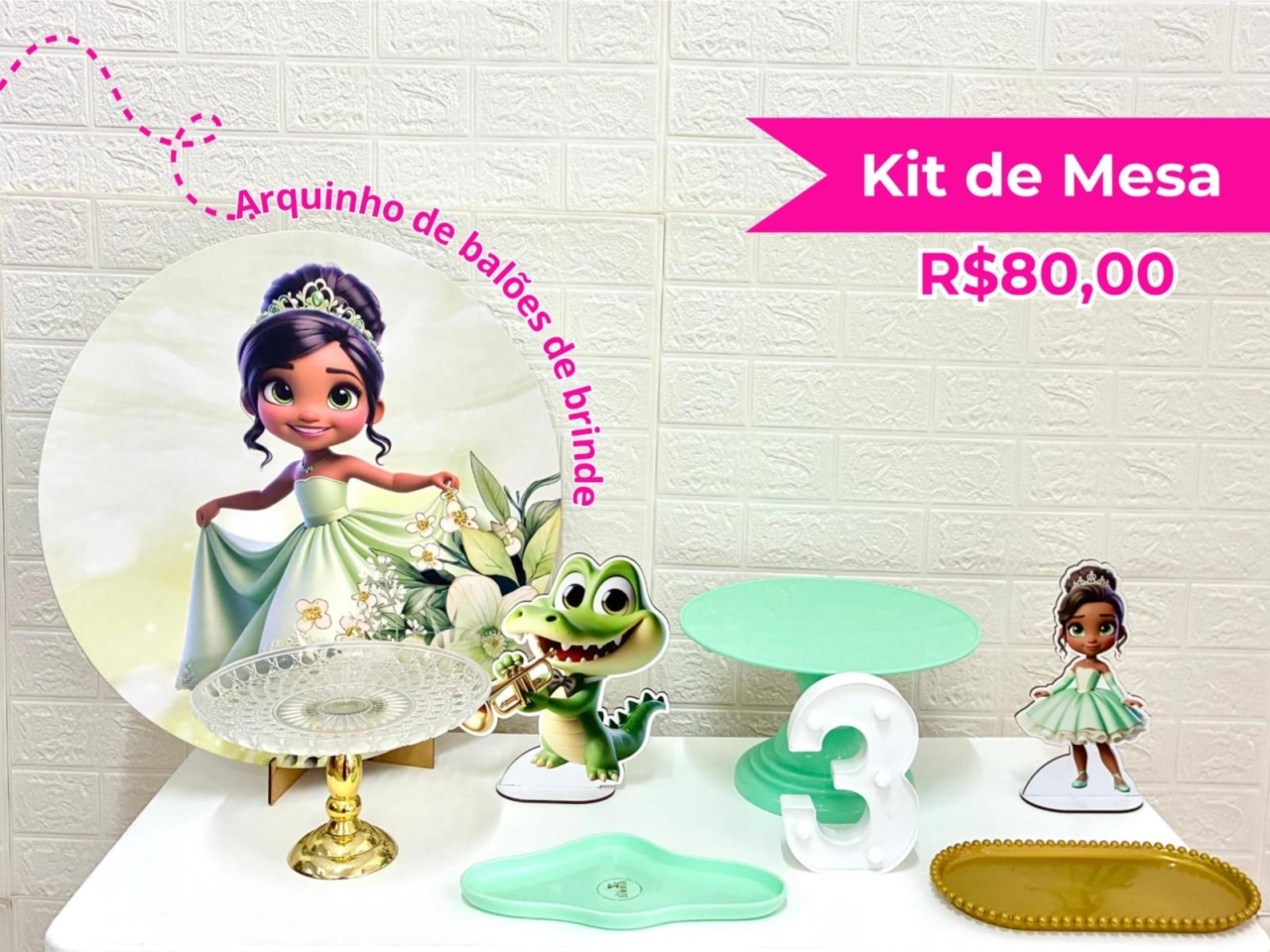 Kit de Mesa Tiana Ia  - Creare Decorações 