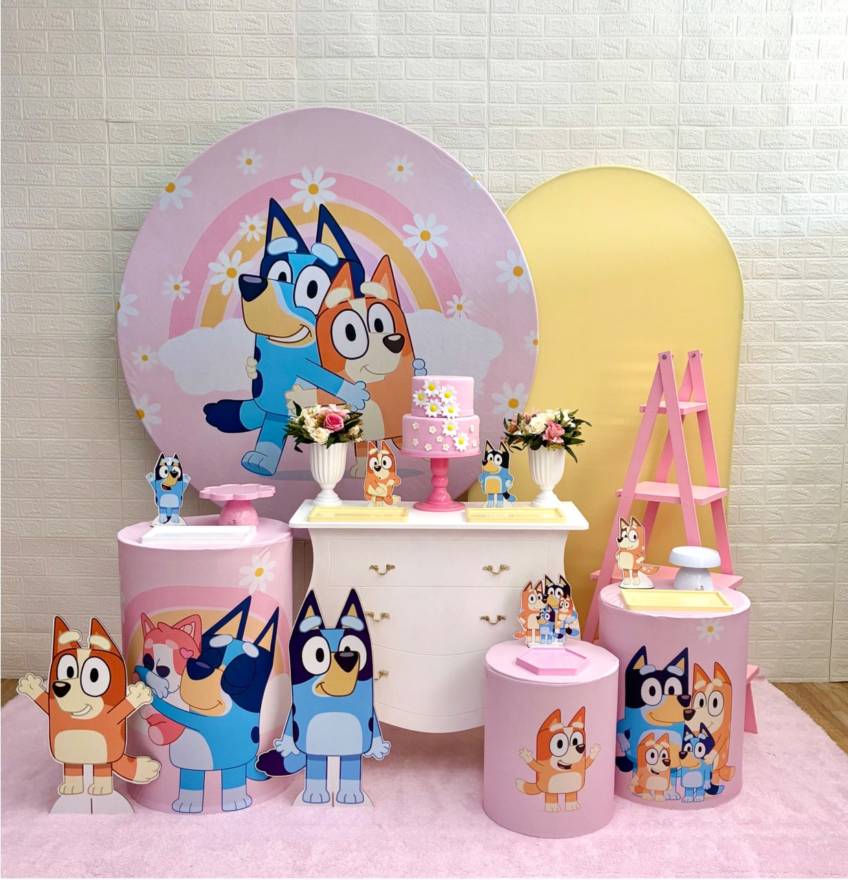 Bluey Rosa - Kit 3 - Creare Decorações 