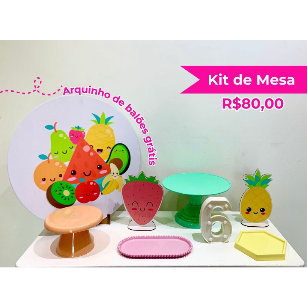 Kit de Mesa Frutinhas Menina - Creare Decorações 