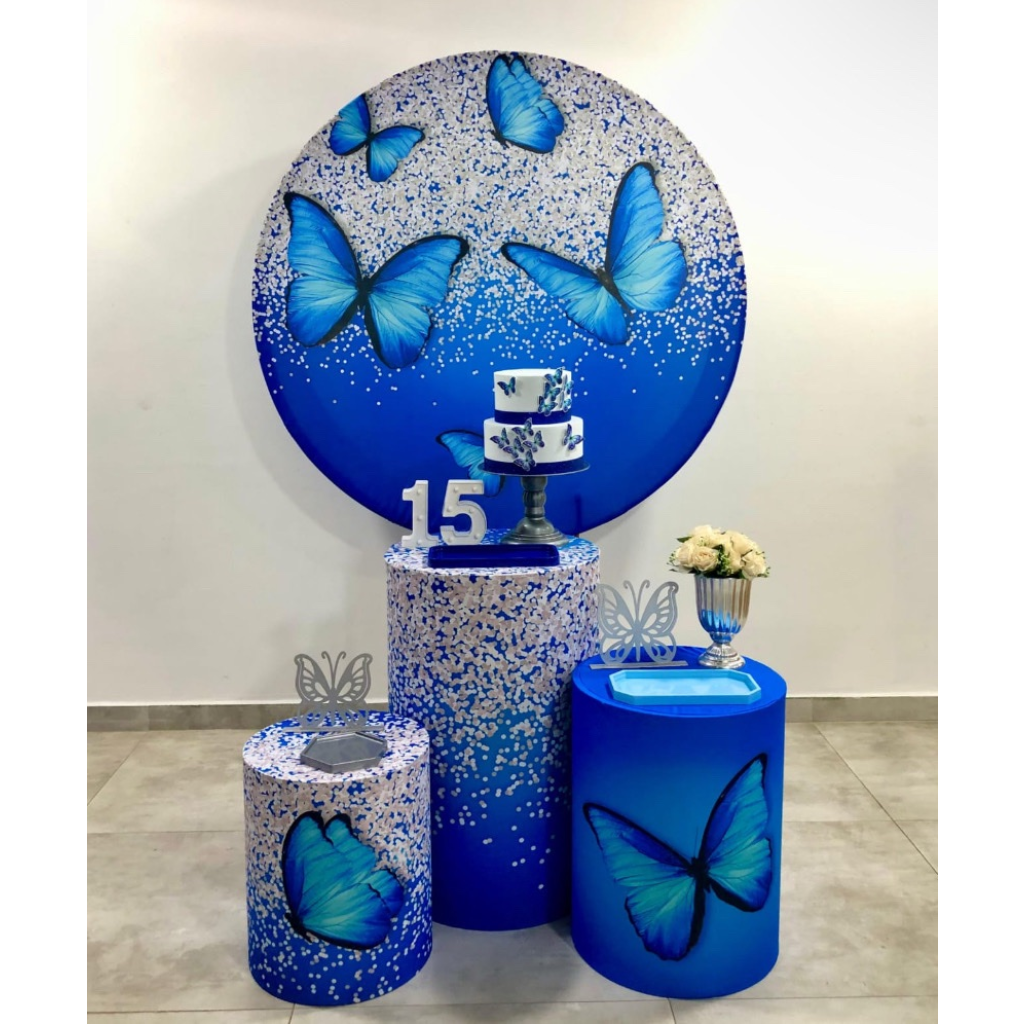 Borboleta Azul - Kit 1 - Creare Decorações 