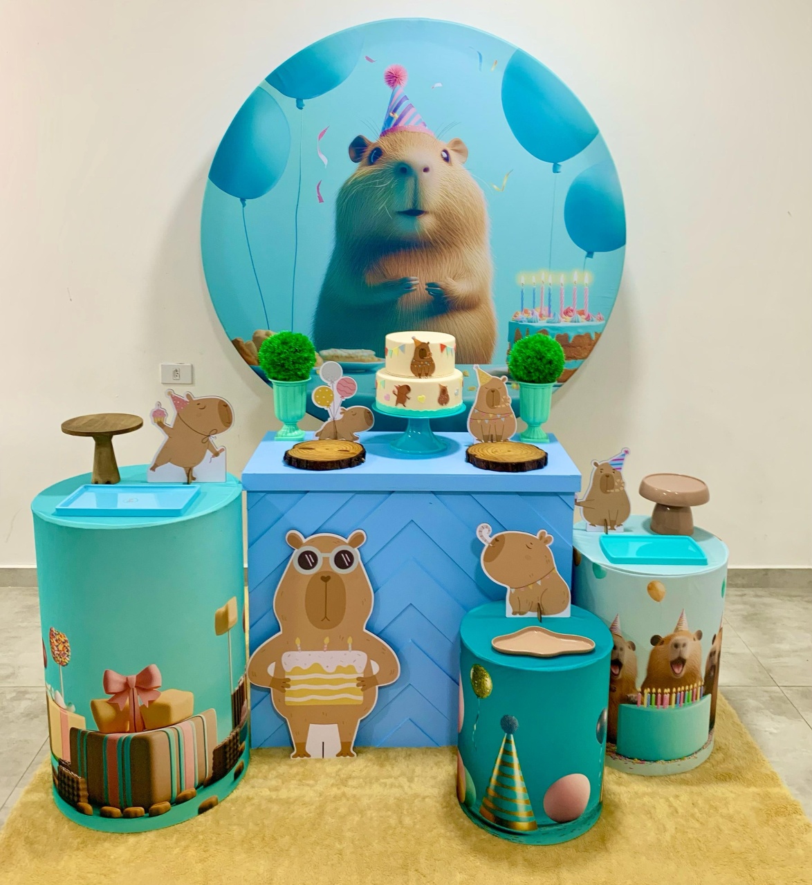Capivara Menino - Kit 2 - Creare Decorações 