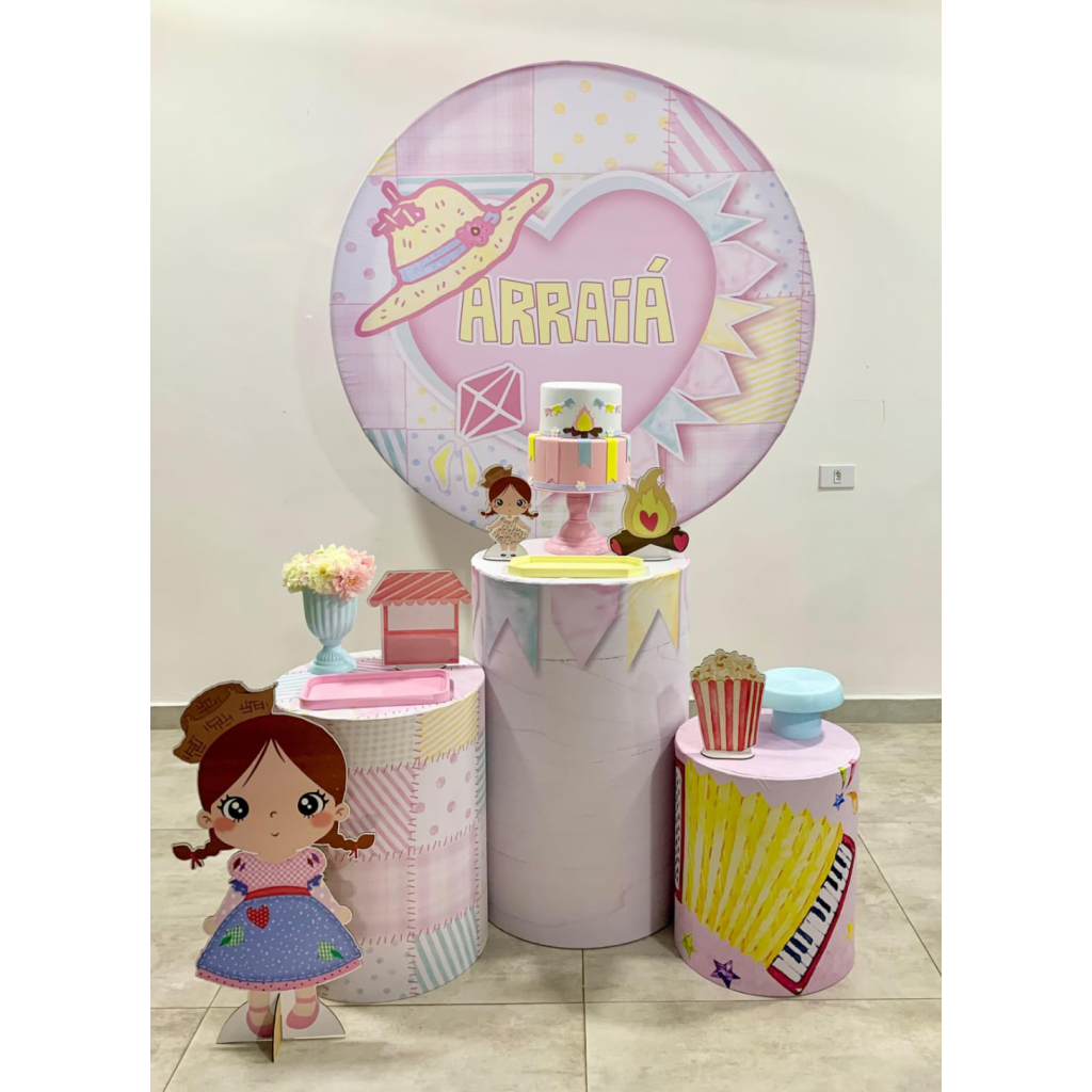 Arraiá Rosa - Kit 1 - Creare Decorações 