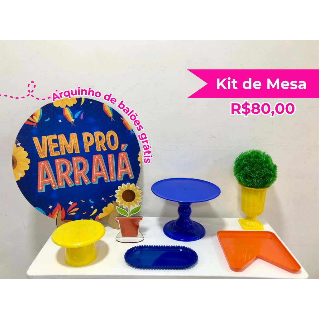 Kit de Mesa Vem Pro Arraiá - Creare Decorações 
