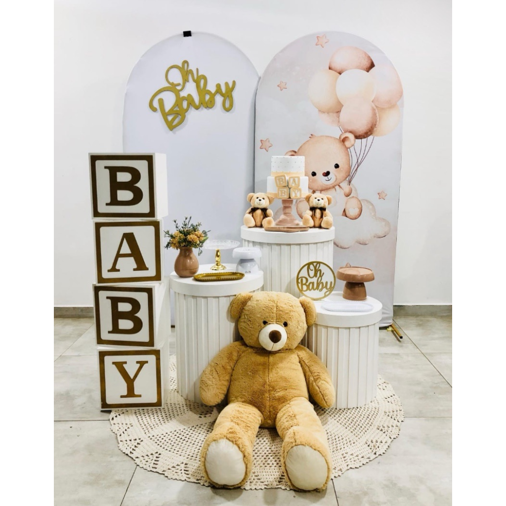 Chá de Bebê/Revelação Neutro 3 - Composição  - Creare Decorações 