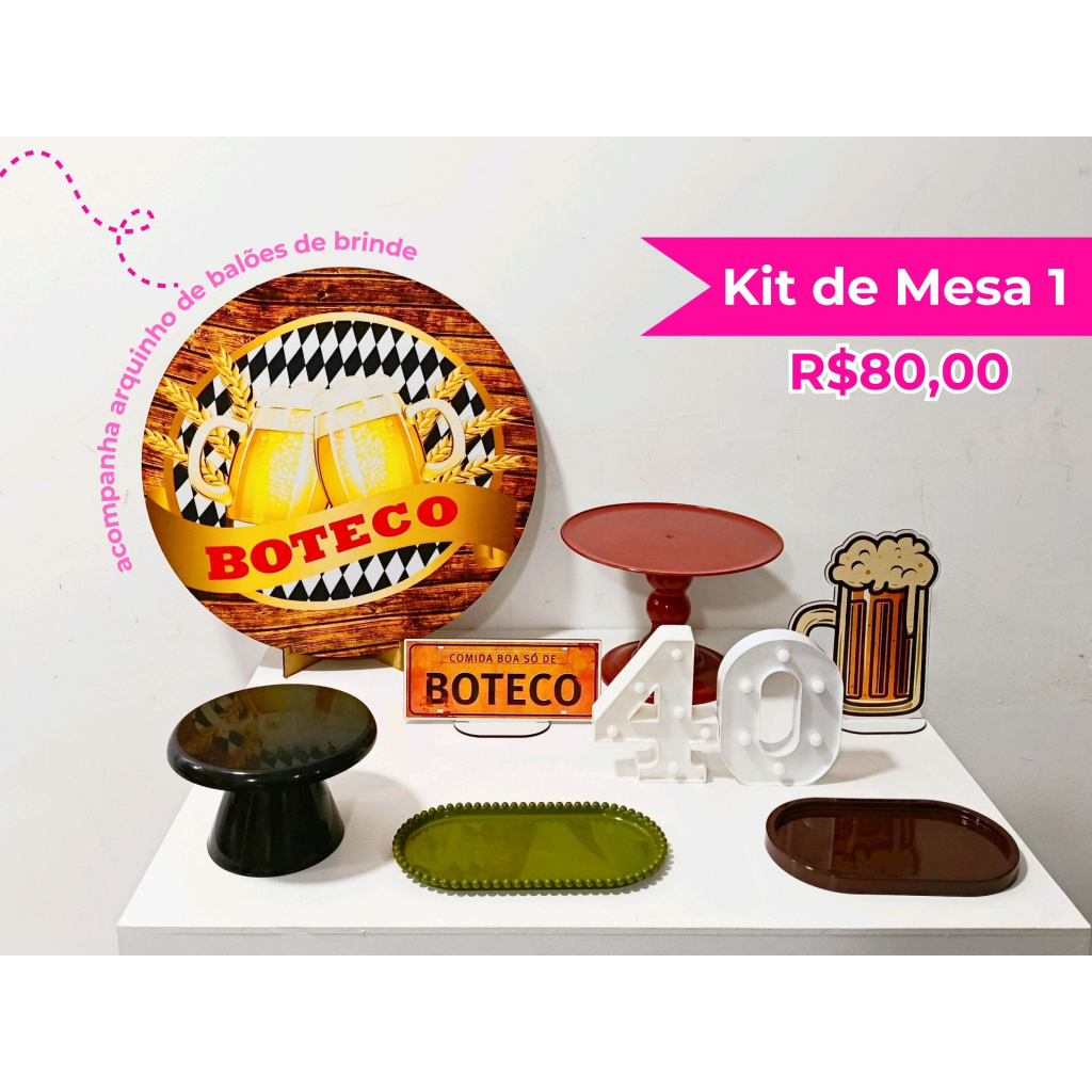 Kit de Mesa Boteco - Creare Decorações 