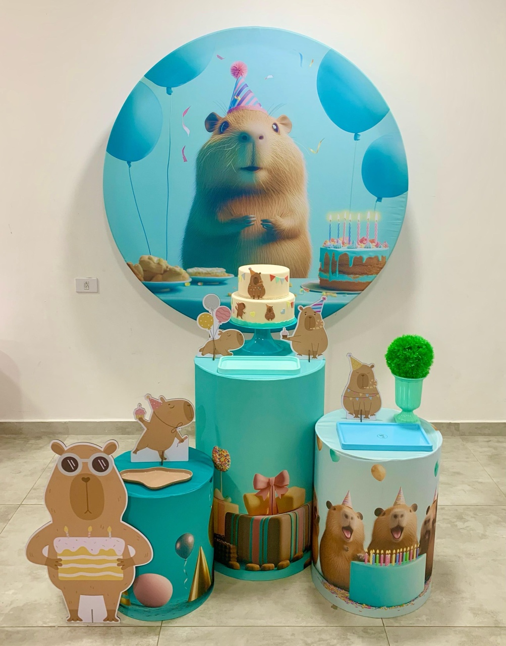 Capivara Menino - Kit 1 - Creare Decorações 