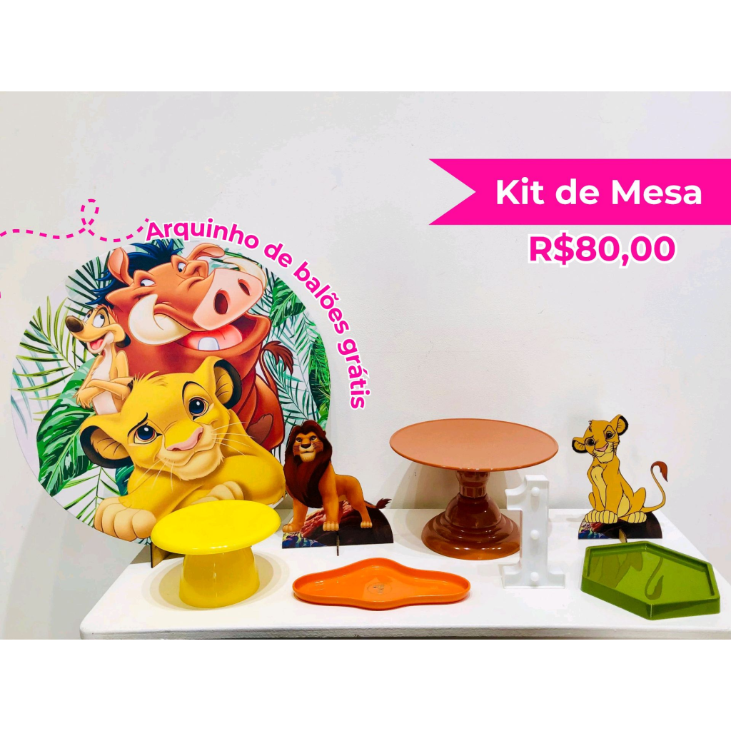 Kit de Mesa Rei Leão - Creare Decorações 
