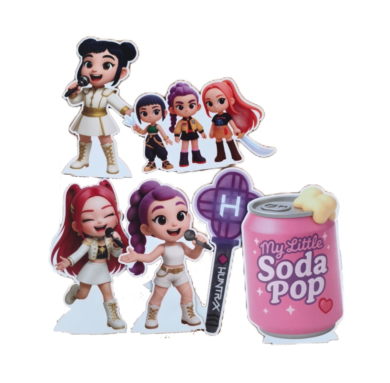 Display de Mesa Guerreiras Do K-Pop Cute - Creare Decorações 