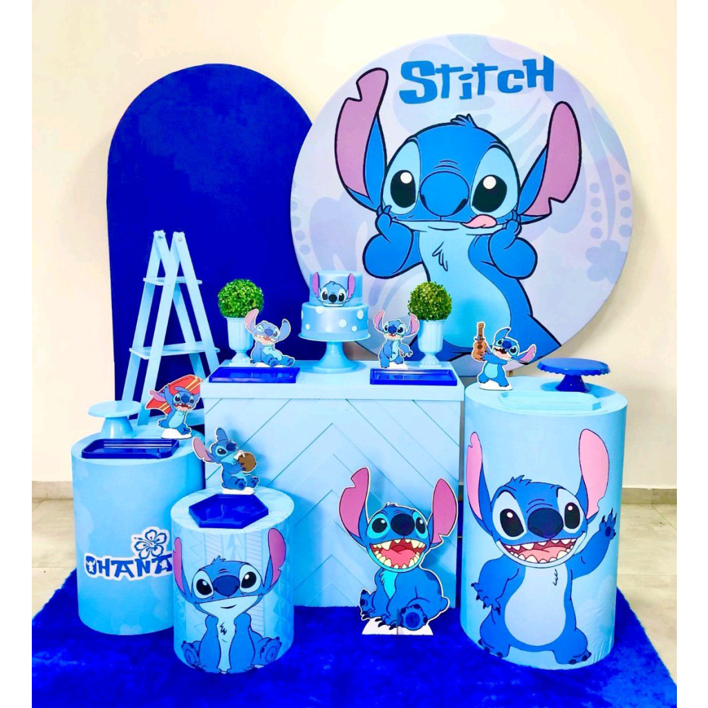 Stitch Azul - Kit 3 - Creare Decorações 
