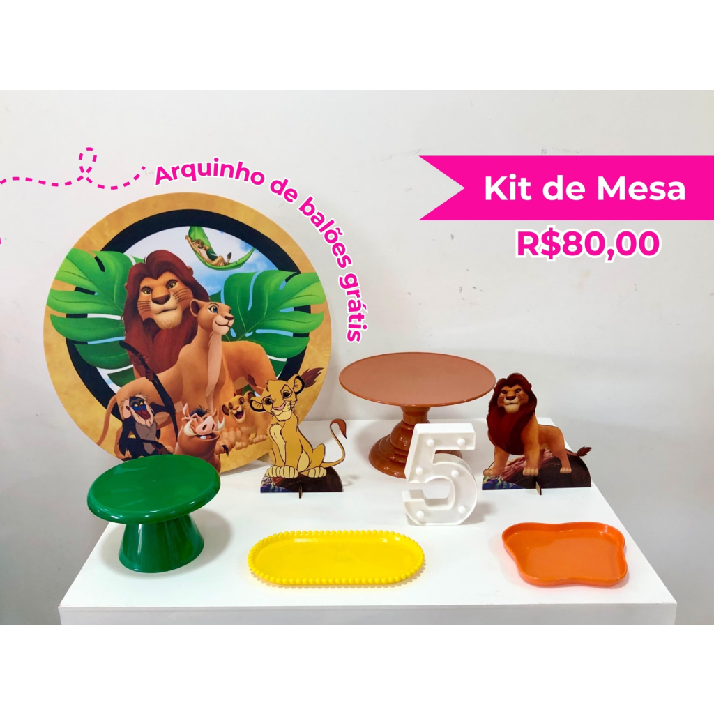 Kit de Mesa Rei Leão - Creare Decorações 