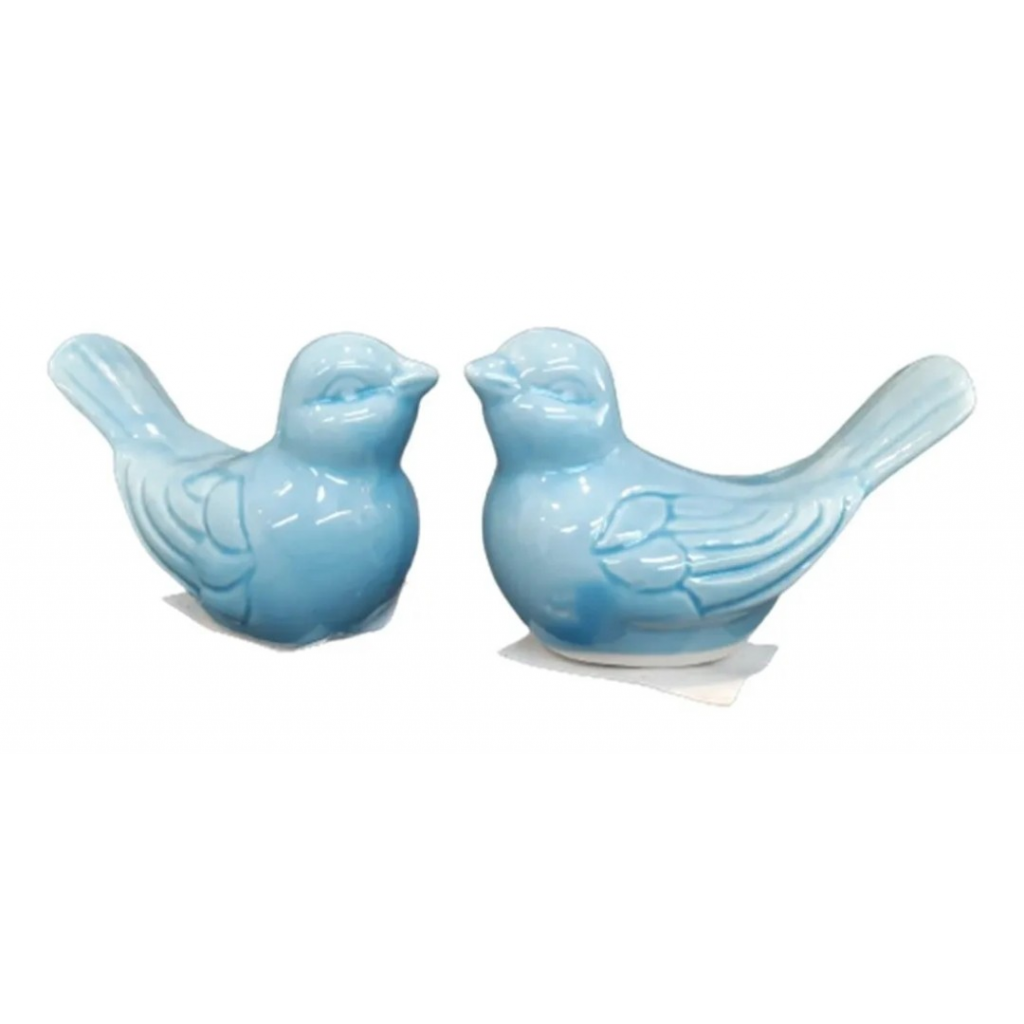 Casal Passarinhos Azul Bebê - Creare Decorações 