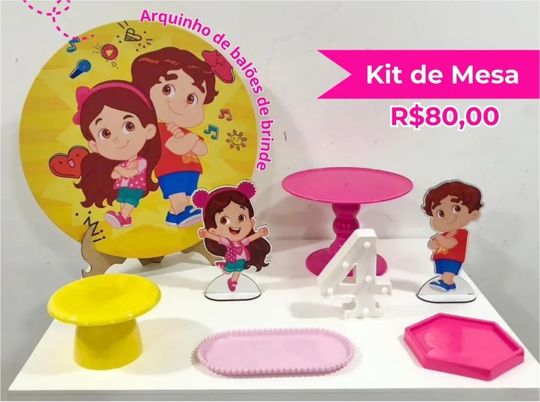 Kit de Mesa Maria Clara E Jp - Creare Decorações 