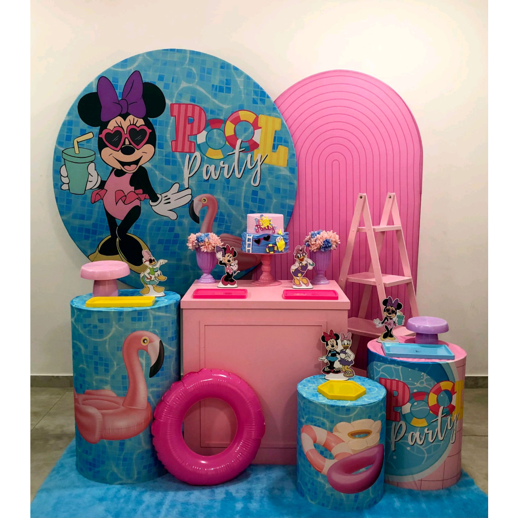Minnie Pool Party - Kit 3 - Creare Decorações 