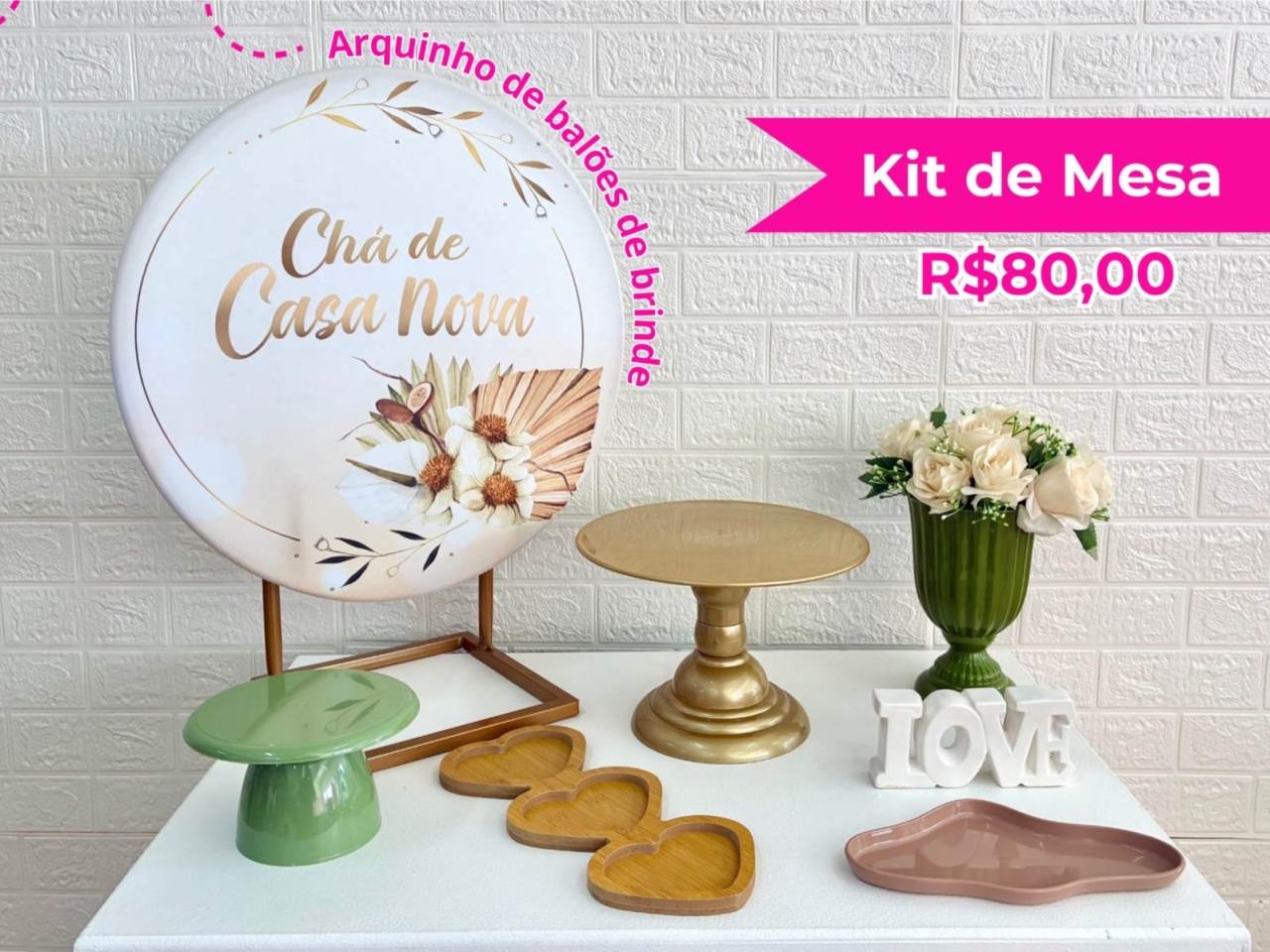Kit de Mesa Chá de Casa Nova  - Creare Decorações 