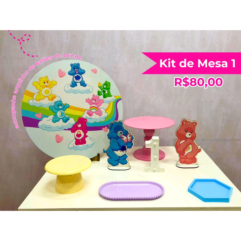 Kit de Mesa Ursinhos Carinhosos - Creare Decorações 