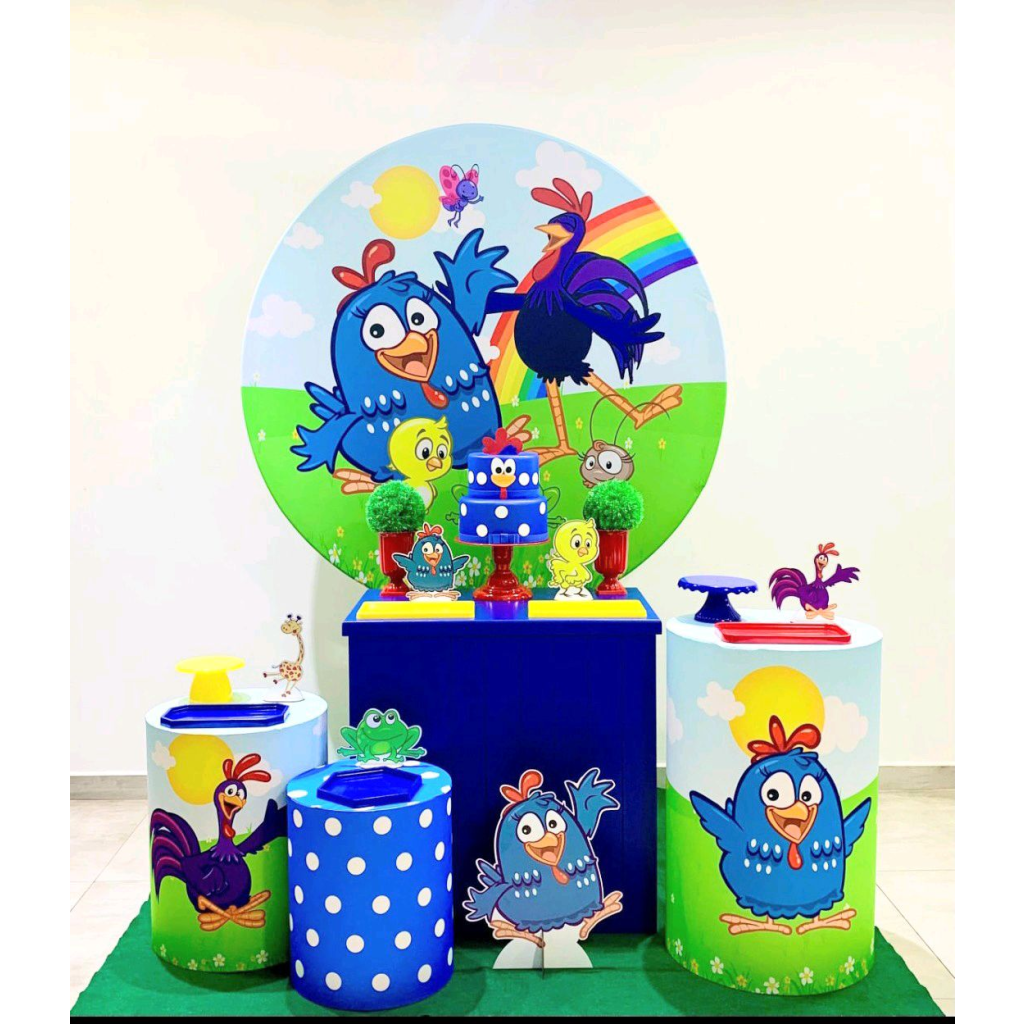 Galinha Pintadinha Azul - Kit 2 - Creare Decorações 