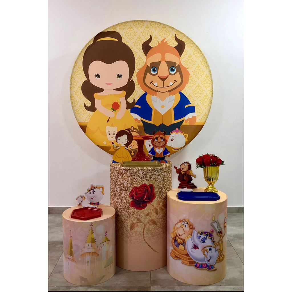 Bela E A Fera Cute - Kit 1 - Creare Decorações 