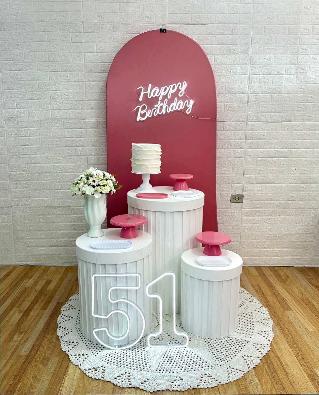  Rose Com Ripado - Composição   - Creare Decorações 