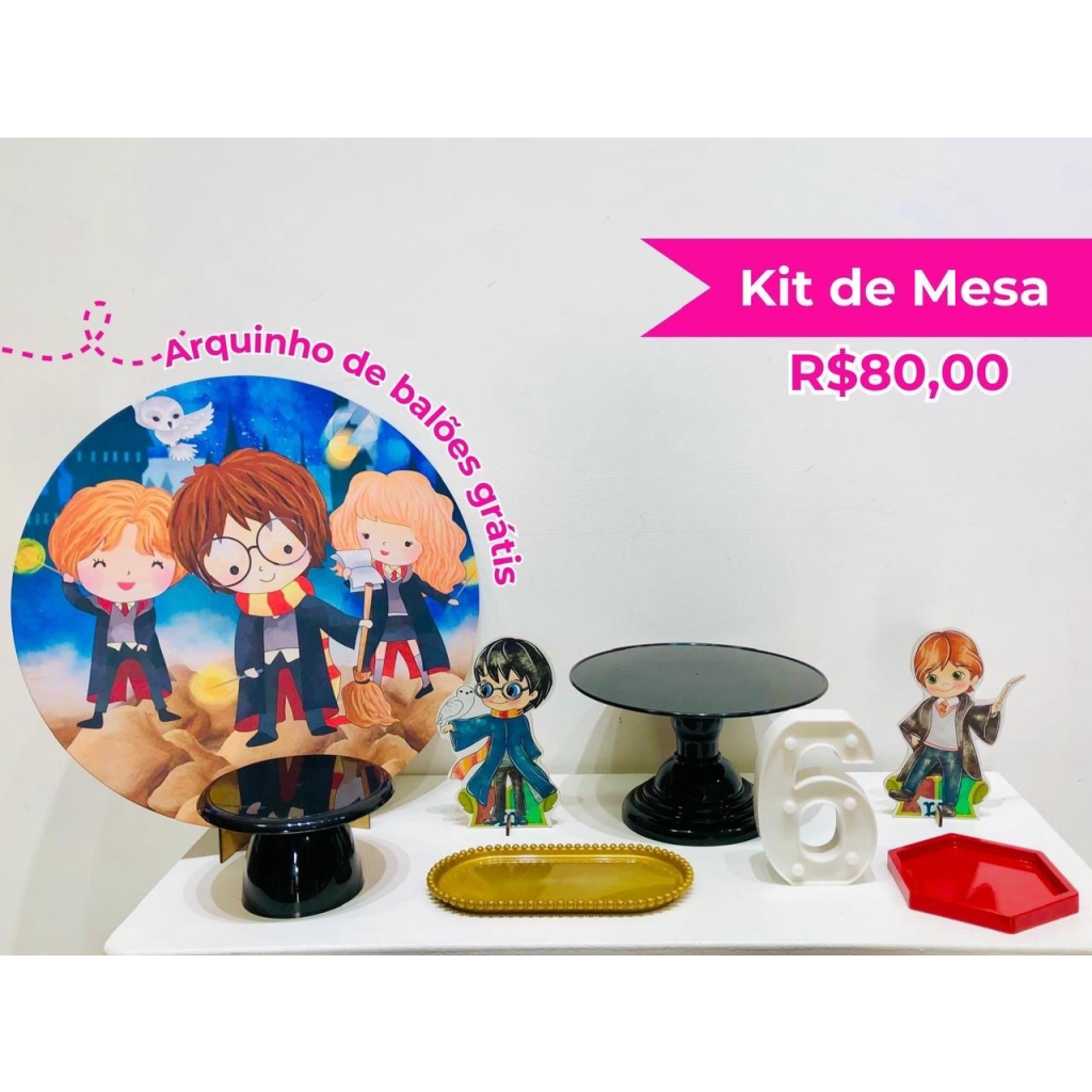 Kit de Mesa Harry Potter - Creare Decorações 