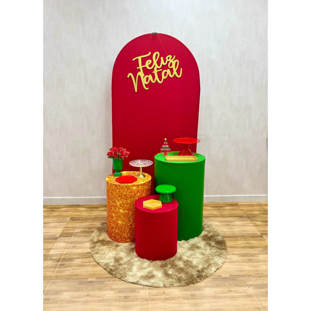 Feliz Natal Com Painel Romano - 1 - Creare Decorações 