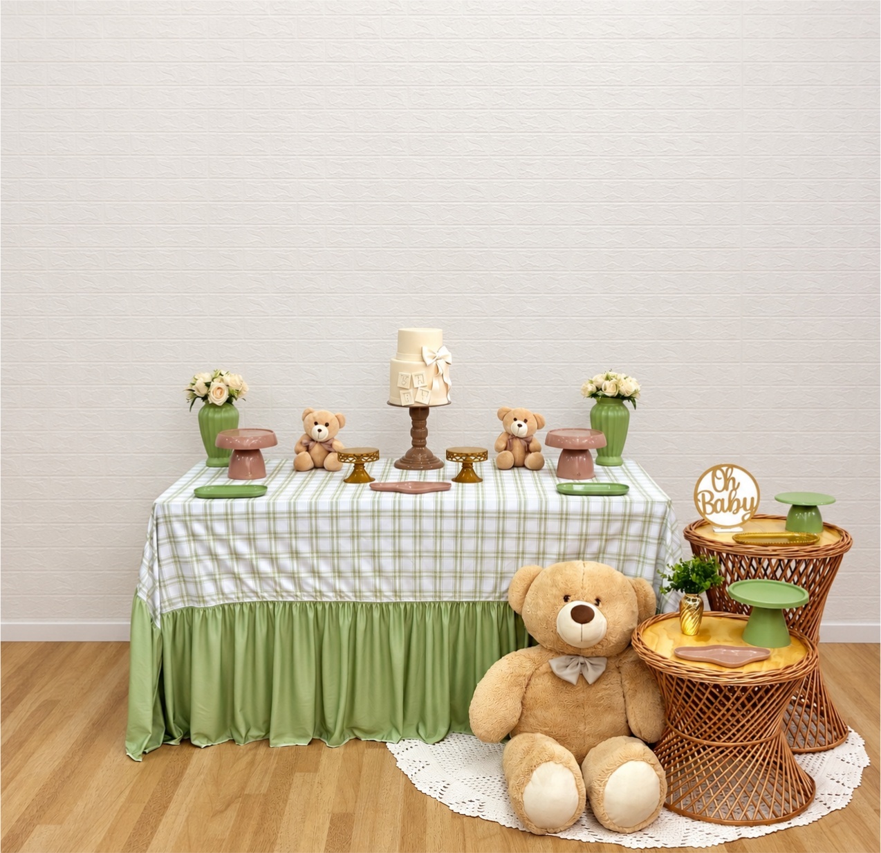 Urso Verde - Coleção Encanto G - Creare Decorações 