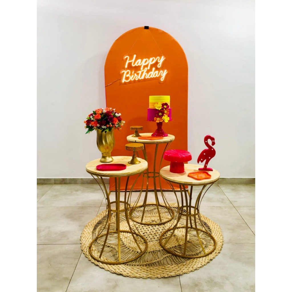 Laranja E Pink 1 - Composição  - Creare Decorações 
