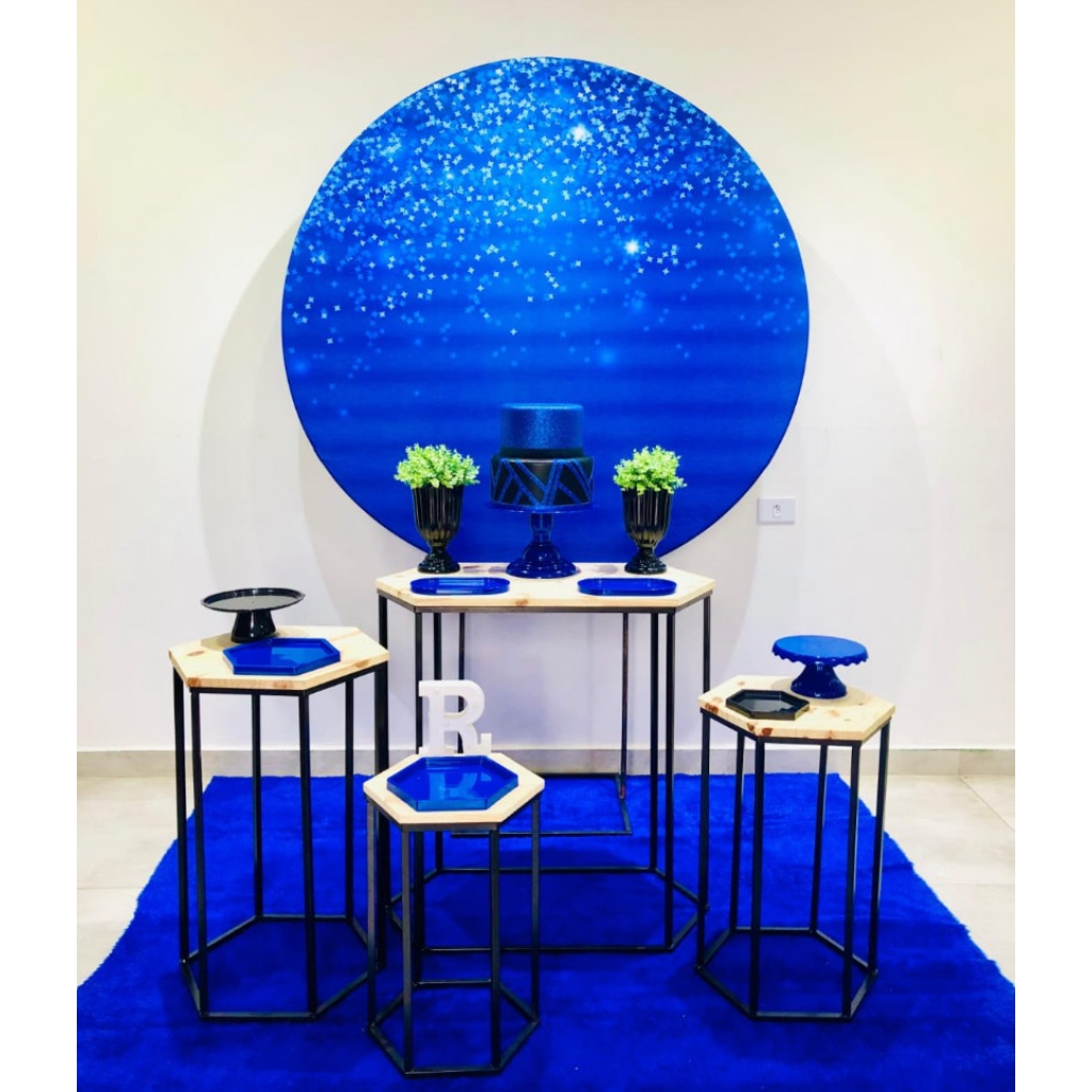 Azul E Preto - Kit 2 - Creare Decorações 