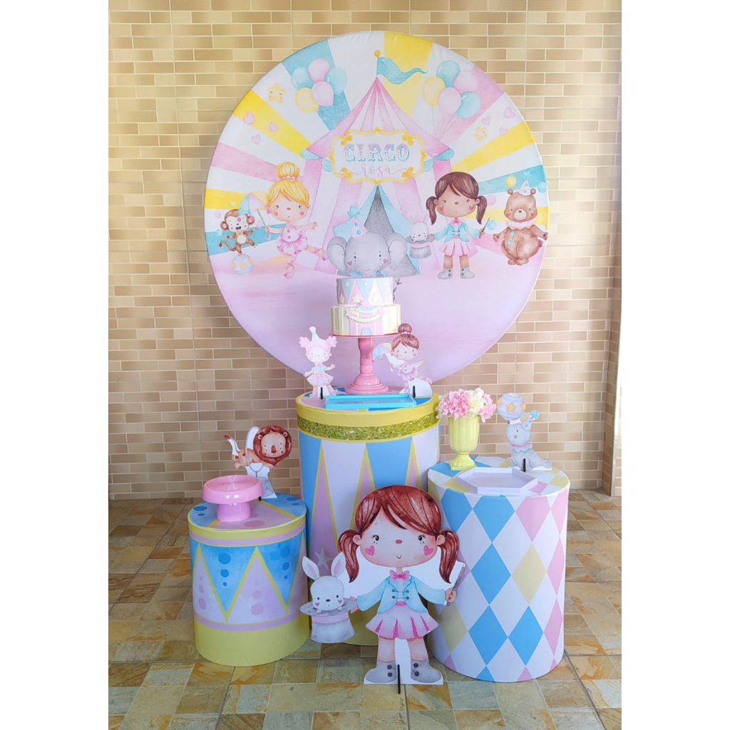 Circo Rosa Kit 1 - Creare Decorações 