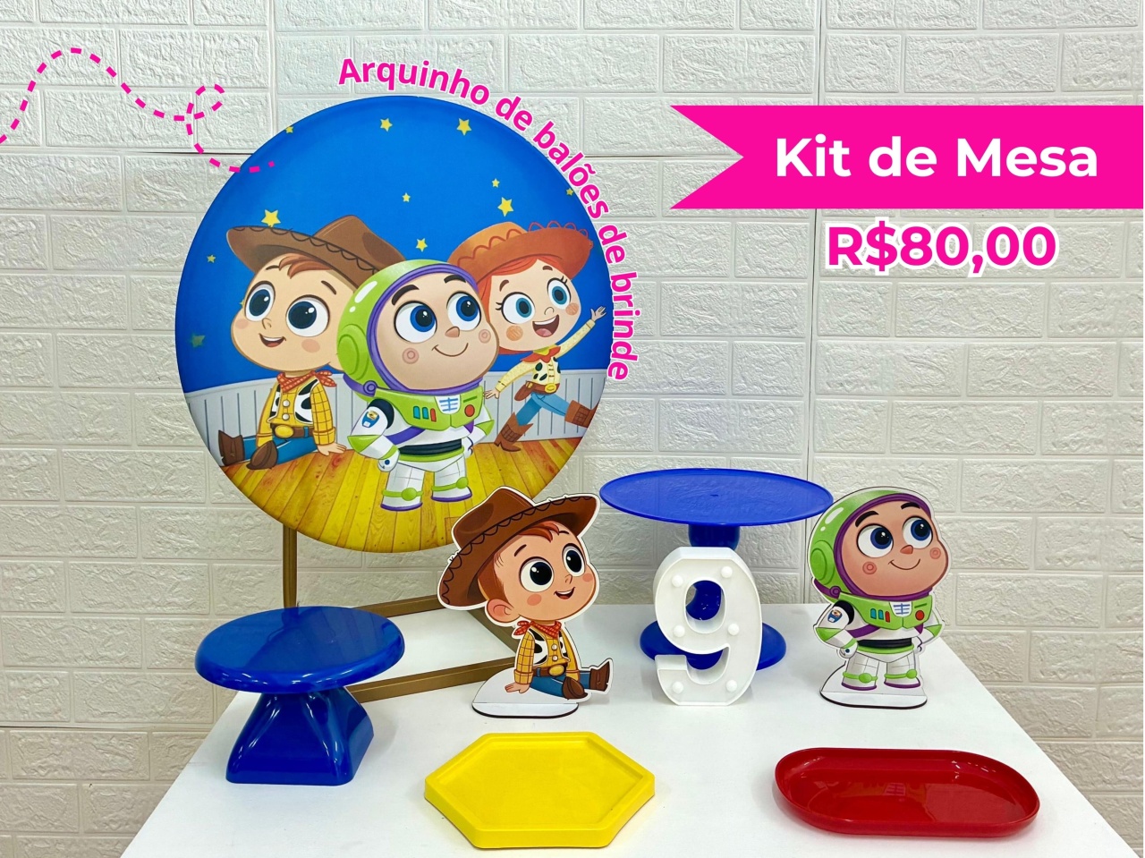 Kit de Mesa Toy Story Baby - Creare Decorações 