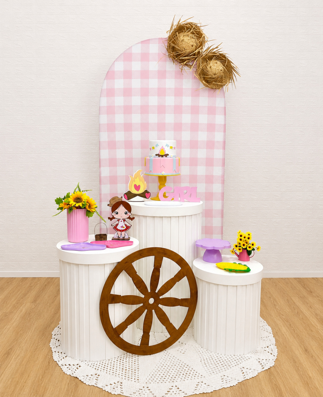 Chárraiá Rosa - Composição - Creare Decorações 