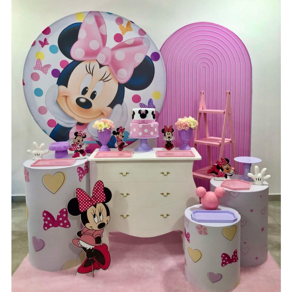Minnie Rosa Kit 3 - Creare Decorações 