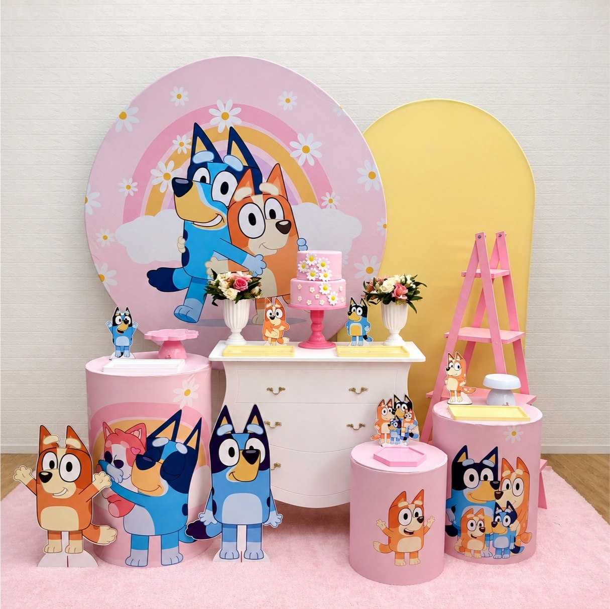 Bluey Rosa - Kit 3 - Creare Decorações 