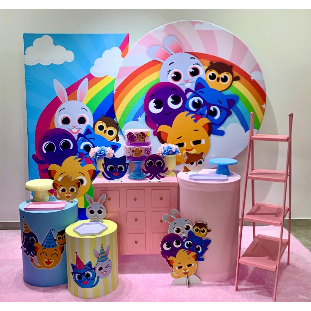 Bolofofos Menina Rosa Kit 3 - Creare Decorações 